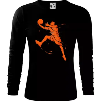 Pánská móda Basketball player splash - Triko s dlouhým rukávem FIT-T long sleeve - M ( Černá )