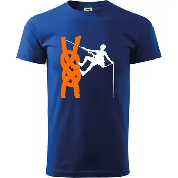 Pánské tričko Lano horolezec - Triko extra velké (5-8XL) - 7XL ( Královská modrá )