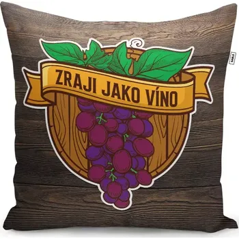 Sablio Polštář Zraji jako víno: 40x40 cm