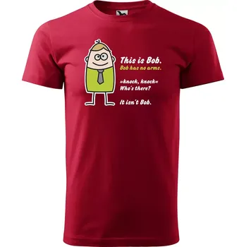 Pánské tričko Sablio Tričko s potiskem This is bob - červené S