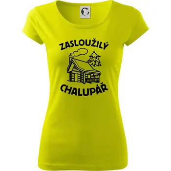 Zasloužilý chalupář - Dámské triko Pure - S ( Limetková )