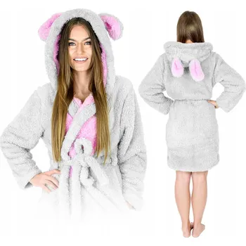 Dámský župan Dámský župan Onesies nad kolena s kapucí velikost M