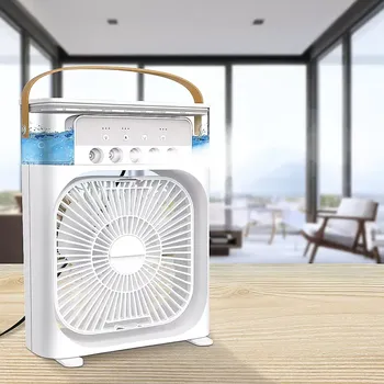 Domácí ventilátor Domácí přenosný ventilátor 3 v 1 se zvlhčovačem vzduchu