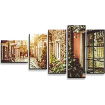 Obraz Sablio Obraz - 5-dílný Městská ulička - 100x60 cm