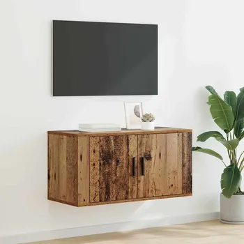Televizní stolek vidaXL Nástěnný TV kabinet Nástěnný Staré dřevo 80 x 34.5 x 40 cm
