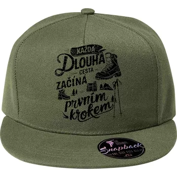 Pánské tričko Každá DLOUHÁ cesta začíná PRVNÍM krokem, v42 - Kšiltovka, čepice 5P RAP - nastavitelná