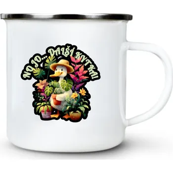 Kachní zahradník - Plechový hrnek VELKÝ 400ml (500 ml po okraj) - 400 ml