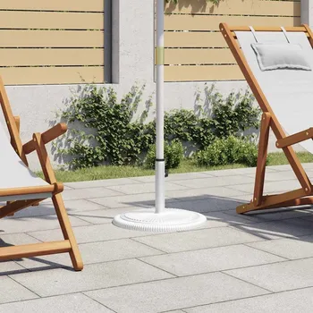 Stojan na slunečník zahrada-XL Stojan na slunečník bílý 45 x 45 x 30 cm litina 317770