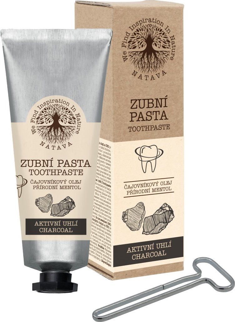 NATAVA Přírodní zubní pasta s Aktivním uhlím 80 g
