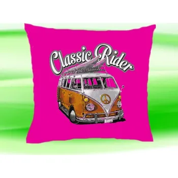 Dekorativní polštářek Polštářek VW Transporter T1 růžový (polštář 35x35 cm)