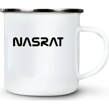 NASRAT, NASA specialista, černý tisk, v3 - Plechový hrnek VELKÝ 400ml (500 ml po okraj) - 400 ml