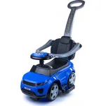Odrážedlo Sport Car s vodící tyčí 3v1 GUMOVÉ kola modré