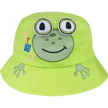 Čepice Dětský klobouk čepice BUCKET HAT žabka (Zelená)