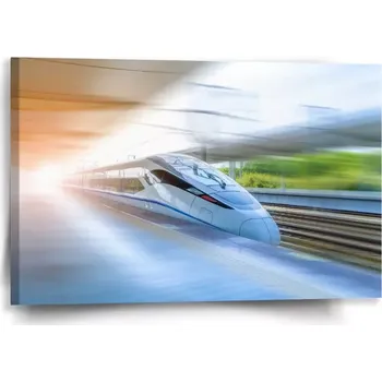 Obraz Sablio Obraz Rychlovlak projíždějící nádražím - 60x40 cm