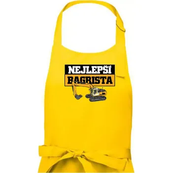 Kuchyňská zástěra Nejlepší bagrista - Pánská zástěra na vaření - Univerzální velikost ( Žlutá )