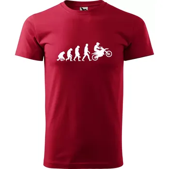 Sablio Tričko s potiskem Evoluce motorkáře - červené M