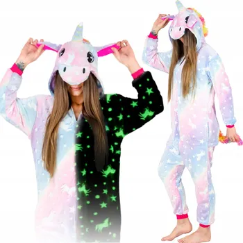 Dámské pyžamo Dámské pyžamo overal kigurumi kostým jednorožec dárek S