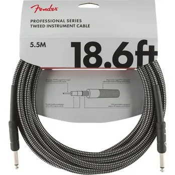 Fender Professional Series 18.6' Instrument Cable Gray Tweed + prodloužená záruka 3 roky