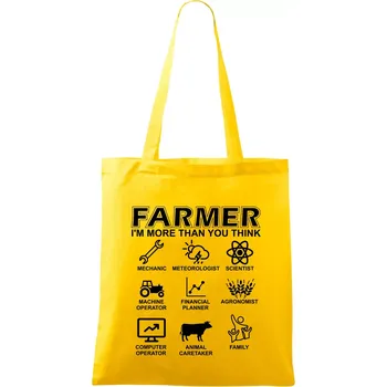 Nákupní taška Farmer Symbols - Taška bavlněná - 42 x 38 cm ( Žlutá )