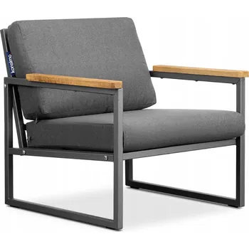 Zahradní židle Konsimo kovová šedá