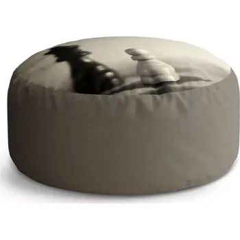 Taburet Sablio Taburet Circle Šachy: 38x48 cm