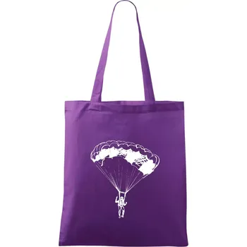 Parašutista - Taška bavlněná - 42 x 38 cm ( Fialová )