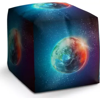 Taburet Sablio Taburet Cube Země ve vesmíru: 40x40x40 cm