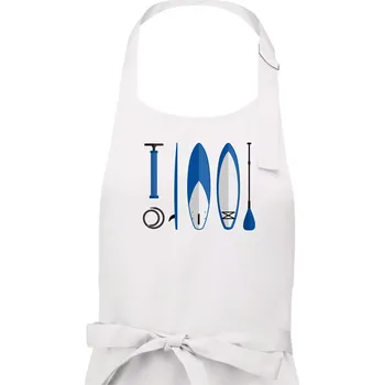 Kuchyňská zástěra Paddleboard set - Pánská zástěra na vaření - Univerzální velikost ( Bílá )