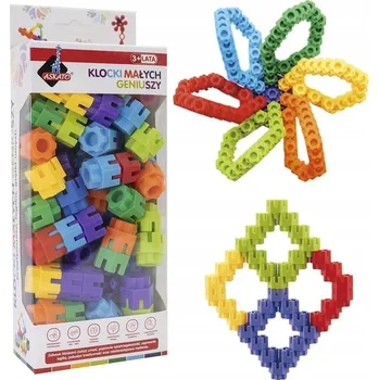 ostatní stavebnice STAVEBNICE MALÝCH GÉNŮ ŠROUBKY KONSTRUKČNÍ 65 DÍLKŮ V 8 BARVÁCH