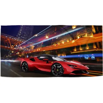 Osuška Sablio Ručník Ferrari na ulici - 30x50 cm