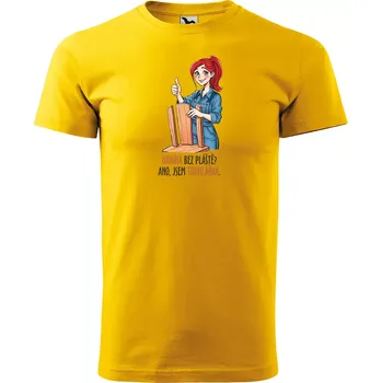 Pánské tričko Sablio Tričko s potiskem Ano, jsem truhlářka - žluté M