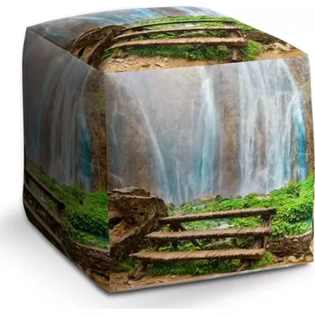 Taburet Sablio Taburet Cube Posezení u vodopádu: 40x40x40 cm