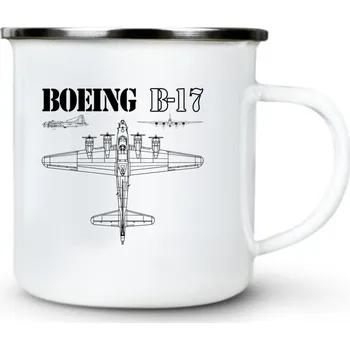 Pánské oblečení Boeing B17 - Plechový hrnek VELKÝ 400ml (500 ml po okraj) - 400 ml