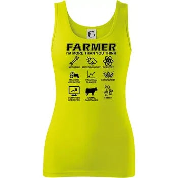 Dámské tričko Farmer Symbols - Dámské tílko - M ( Limetková )