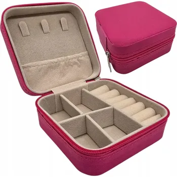 Úložný box ORGANIZÉR KUFŘÍK ŠPERKOVNICE NA BIŽUTERII KRABIČKA 9,5 x 9,5 cm