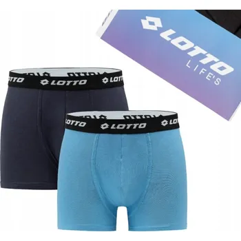 Boxerky LOTTO pánské bavlněné boxerky 2 kusy vel. L tmavě modrá/modrá
