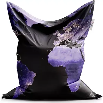 Sedací pytel Sablio Sedací vak Classic Světelná mapa světa - 150x100 cm