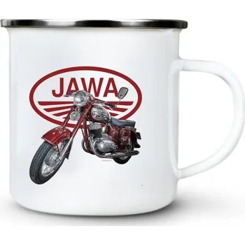 Jawa 250 typ 559 "Panelka", v7 - Plechový hrnek VELKÝ 400ml (500 ml po okraj) - 400 ml