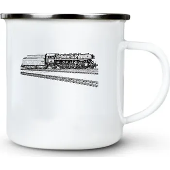 Lokomotiva řady 498.0 a 498.1 "Albatros", V5 - Plechový hrnek VELKÝ 400ml (500 ml po okraj) - 400 ml