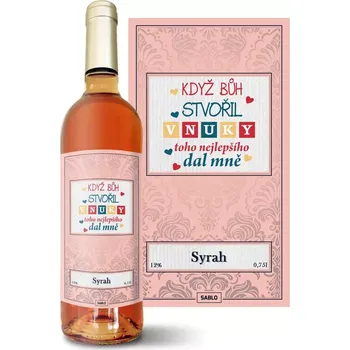 Víno Sablio Růžové víno Když Bůh stvořil vnuky: 0,75 l