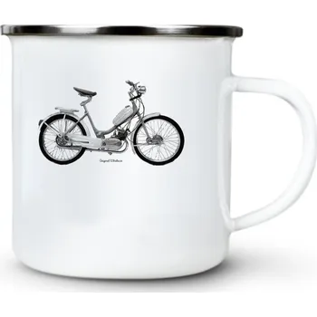 JAWA Stadion 11, černý tisk, V4 - Plechový hrnek VELKÝ 400ml (500 ml po okraj) - 400 ml