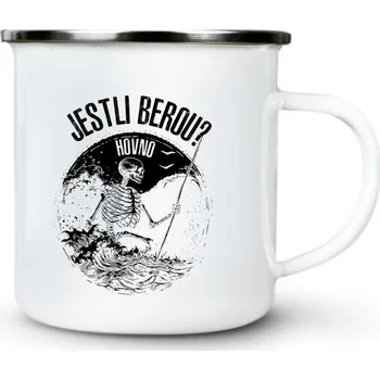 Jestli berou? Hovno! V3 - Plechový hrnek VELKÝ 400ml (500 ml po okraj) - 400 ml