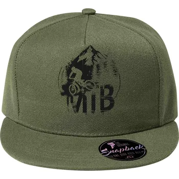 MTB - Mountain bike, horské kolo, v3, černý potisk - Kšiltovka, čepice 5P RAP - nastavitelná