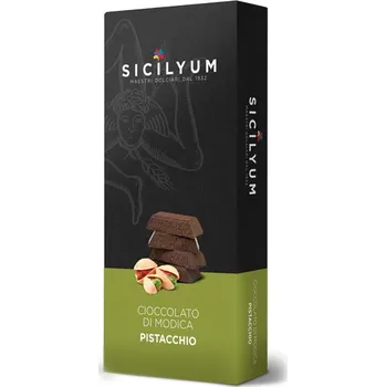 Čokoláda Čokoláda z Modica s pistáciemi Sicilyum hořká 75g (Čokoláda z Modica s pistáciemi Sicilyum hořká 75g)