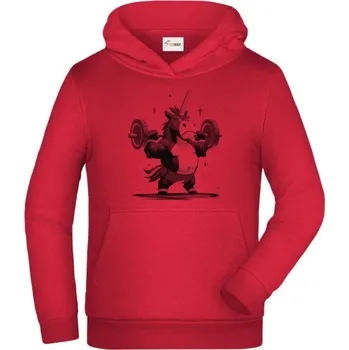 Pánské tričko Gym horn, černý potisk - Dětská mikina s kapucí - 140 cm