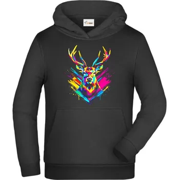 Pánské tričko Jelení extravaganza - Dětská mikina s kapucí - 152 cm