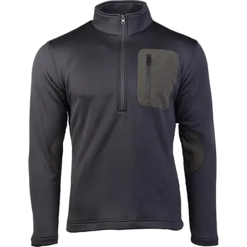 Pánská mikina MIL-TEC mikina THERMO-FLEECE ¾ ZIP ČERNÁ