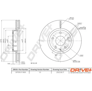 Brzdový kotouč Brzdový kotouč Dr!ve+ DP1010.11.1600