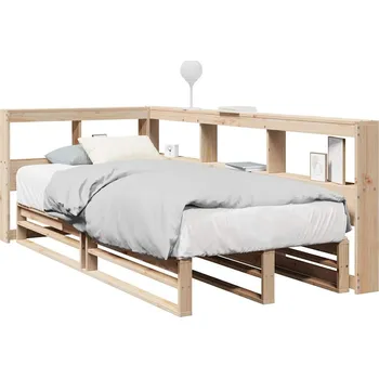 Postel zahrada-XL Postel s knihovnou bez matrace 90 x 190 cm masivní borovice 3324520