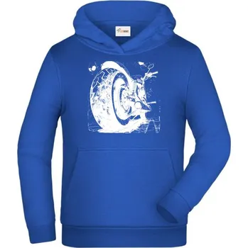 Pánské tričko Jízda na hraně, bílý tisk - Dětská mikina s kapucí - 164 cm